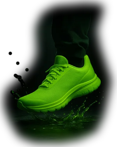 Training shoe made with foam containing polyols